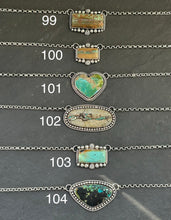 Load image into Gallery viewer, 100 Ribbon Royston Turquoise Bar Necklace – Sterling Silver