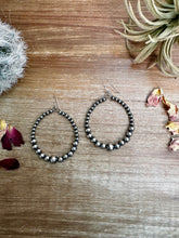 Load image into Gallery viewer, Only Sterling Silver Pearls Hoops