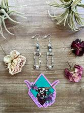 Load image into Gallery viewer, White magensite and terahertz stone dangle earrings