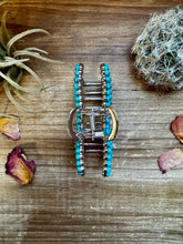 Load image into Gallery viewer, Turquoise magnesite bead bow hair clips