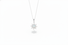 Load image into Gallery viewer, Opaline Glam Sun Necklace - Dazzling White Opal Radiance