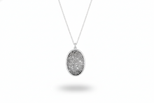 Load image into Gallery viewer, Actual Fingerprint and  Handwriting Necklace - Sterling Silver Memorial Jewelry