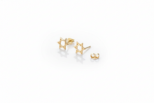 Load image into Gallery viewer, Star of David Earrings in 925 Sterling Silver and Gold