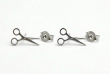 Load image into Gallery viewer, Scissor Stud Earrings for Sapphic Pride | Tiny Lesbian Jewelry for WLW &amp; LGBTQ+ Celebration