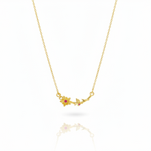 Load image into Gallery viewer, Dainty Birth Flower Necklace | Sterling Silver, Gold and Rose