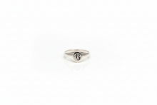 Load image into Gallery viewer, Personalized Initial Pinky Signet Ring in 925 Sterling Silver