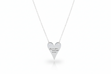 Load image into Gallery viewer, Actual Handwriting Engraving Heartfelt Grace Minimalist Heart Necklace in  925 Sterling Silver