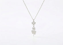 Load image into Gallery viewer, Lotus Unalome Necklace - Sterling Silver Yoga Symbol of Enlightenment