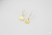Load image into Gallery viewer, Silver Pumpkin Dangle Earrings - Whimsical Charms for Spooky Style
