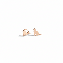 Load image into Gallery viewer, Pawfectly Crafted Sterling Silver Cat Stud Earrings