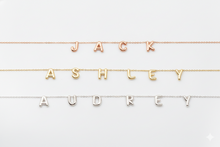 Load image into Gallery viewer, Personalized Bubble Letter Name Necklace in 925 Sterling Silver