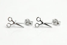 Load image into Gallery viewer, Scissor Stud Earrings for Sapphic Pride | Tiny Lesbian Jewelry for WLW &amp; LGBTQ+ Celebration