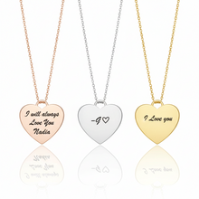 Load image into Gallery viewer, Personalized  Heartfelt Handwriting Engraved Pendant Necklace in 925 Sterling Silver