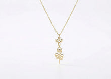 Load image into Gallery viewer, Lotus Unalome Necklace - Sterling Silver Yoga Symbol of Enlightenment