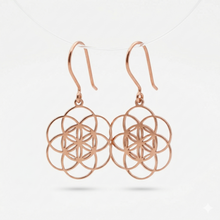Load image into Gallery viewer, Dangle Sacred Geometry Earrings in 925 Sterling Silver