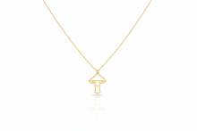 Load image into Gallery viewer, Silver Dainty Minimalist Mushroom Charm Necklace
