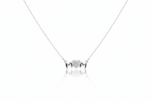 Load image into Gallery viewer, Sterling Silver Mom Necklace with Sparkling Diamond Heart