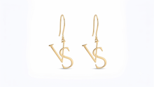 Load image into Gallery viewer, Personalized Dangle Earrings - Custom Two Letters Design for Women