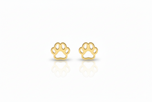 Load image into Gallery viewer, Pawfect Paws Sterling Silver Paw Print Stud Earrings - Celebrate Your Love for Pets