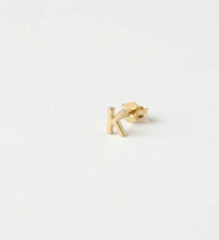 Load image into Gallery viewer, Gold Mini Number Stud Earrings | Personalized Dainty Silver Minimalist Designs