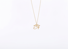 Load image into Gallery viewer, Horus Jewelry Gold Eye of Ra Pendant Necklace