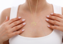 Load image into Gallery viewer, Horus Jewelry Gold Eye of Ra Pendant Necklace