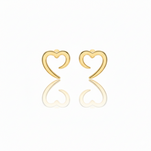 Load image into Gallery viewer, Heartfelt Sterling Silver Heart Studs - Hypoallergenic Elegance
