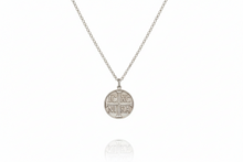 Load image into Gallery viewer, Eastern Orthodox Cross Necklace | Engraved Disc with IC XC NIKA Charm