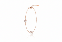 Load image into Gallery viewer, Crown Charm Custom Initial Bracelet