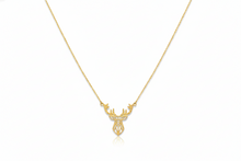 Load image into Gallery viewer, Sterling Silver Deer Origami Necklace - Chic Geometric Pendant for Nature Lovers