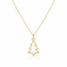 Load image into Gallery viewer, Sparkle &amp; Shine Sterling Silver Christmas Tree Necklace