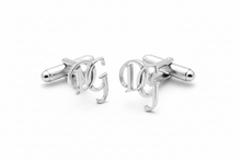 Load image into Gallery viewer, Personalized Unique Letters Cufflinks in 925 Sterling Silver