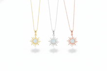 Load image into Gallery viewer, Opaline Glam Sun Necklace - Dazzling White Opal Radiance