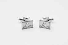 Load image into Gallery viewer, Your Actual Handwriting Engraved Cufflinks in 925 Sterling Silver