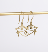 Load image into Gallery viewer, Ra Jewelry Eye of Ra Dangle Earrings - Unique Egyptian-Inspired Design for a Bold Statement