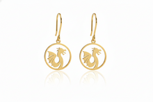 Load image into Gallery viewer, Dragonfly Jewelry Sterling Silver Dragon Dangle Earrings – Celebrate Chinese New Year in Style