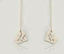 Load image into Gallery viewer, Personalized  Heartfelt Handwriting Engraved Pendant Necklace in 925 Sterling Silver