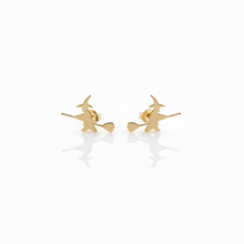 Load image into Gallery viewer, Dainty Witch Stud Earrings in 925 Sterling Silver