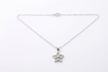 Load image into Gallery viewer, Aphrodite Dainty CZ Diamond Venus Flower Necklace | Symbol of Love &amp; Beauty | Protection Pendant