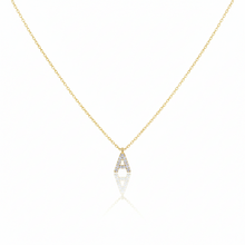 Load image into Gallery viewer, Dainty Initial CZ Diamond Dangle Necklace
