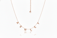 Load image into Gallery viewer, Personalized Bubble Letter Name Necklace in 925 Sterling Silver