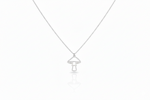 Load image into Gallery viewer, Silver Dainty Minimalist Mushroom Charm Necklace
