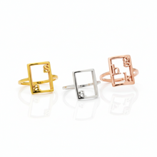 Load image into Gallery viewer, Personalized Unique Design Silver Initial Ring