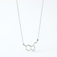 Load image into Gallery viewer, Dopamine Jewelry | Dopamine Molecule Necklace | 925 Sterling Silver | Inspiring Chemistry Gift for Happiness Lovers