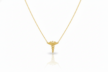 Load image into Gallery viewer, Caduceus Charm - Medical Symbol Jewelry for Doctors &amp; Nurses