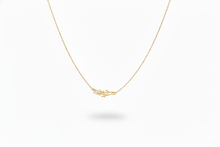 Load image into Gallery viewer, Personalized Sideways Birth Flower Necklace in 925 Sterling Silver