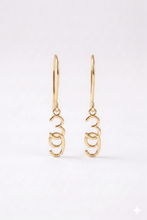 Load image into Gallery viewer, Lucky Charm Jewelry Sterling Silver Number Drop Earrings