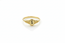 Load image into Gallery viewer, Vintage Design Custom Initial Pinky Ring in 925 Sterling Silver