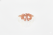 Load image into Gallery viewer, Customizable Monogram Letter Ring  in 925 Sterling Silver