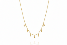 Load image into Gallery viewer, Personalized Name Necklace - Dangle Gothic Old English Design
